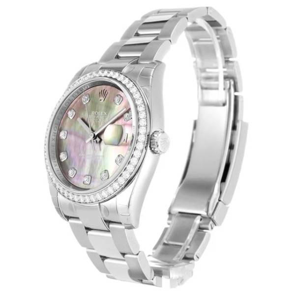Replica Rolex Datejust Mother of Pearl – Black Dial 116244 36 mm
