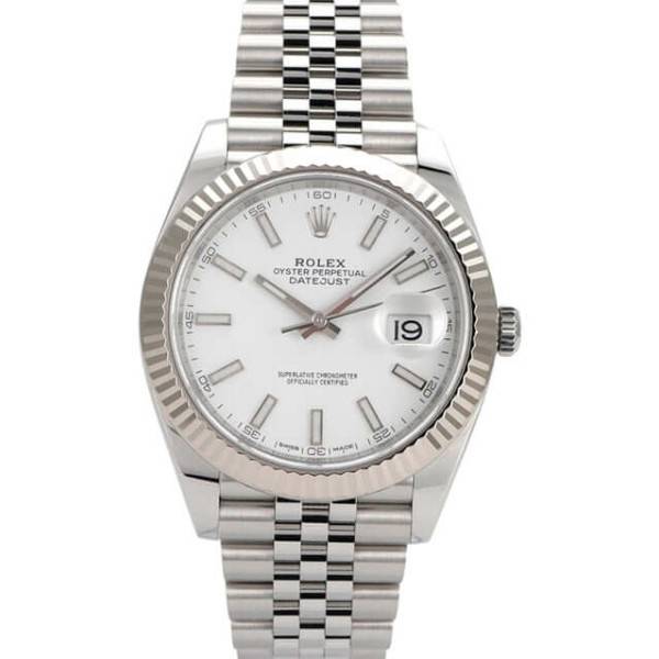 Replica Rolex Datejust White Dial 126334 Jubilee Flutted 41 mm
