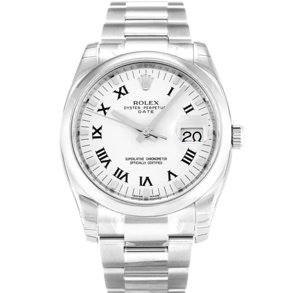 Replica Rolex Oyster Perpetual Date White Dial 115200 34 mm