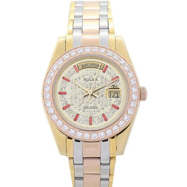 Replica Rolex Day-Date Yellow gold with Diamonds Dial 118346 36 mm