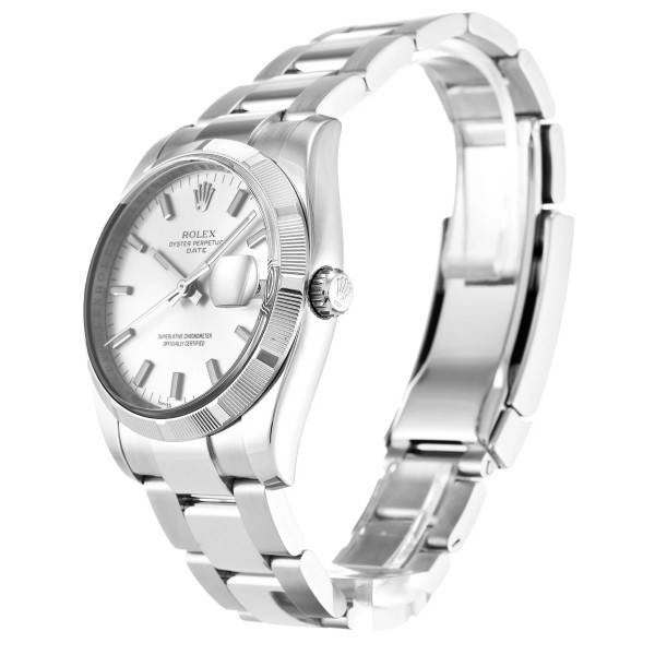 Replica Rolex Oyster Perpetual Date Silver Dial 115210 34 mm