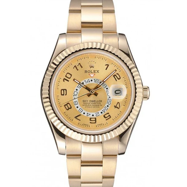 Replica Rolex Sky-Dweller Gold Dial 80243