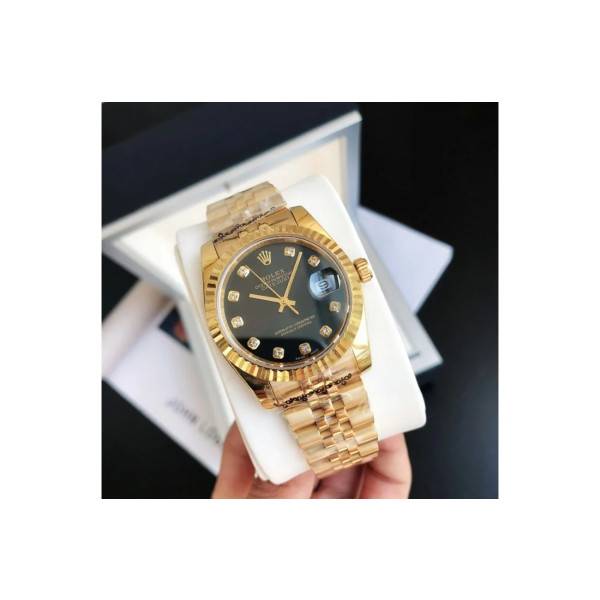 Replica Rolex Datejust RG/RG Jub Black/Dial 36/28 mm