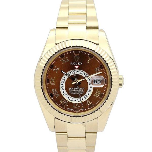Replica Rolex Sky-Dweller Brown Dial 326938
