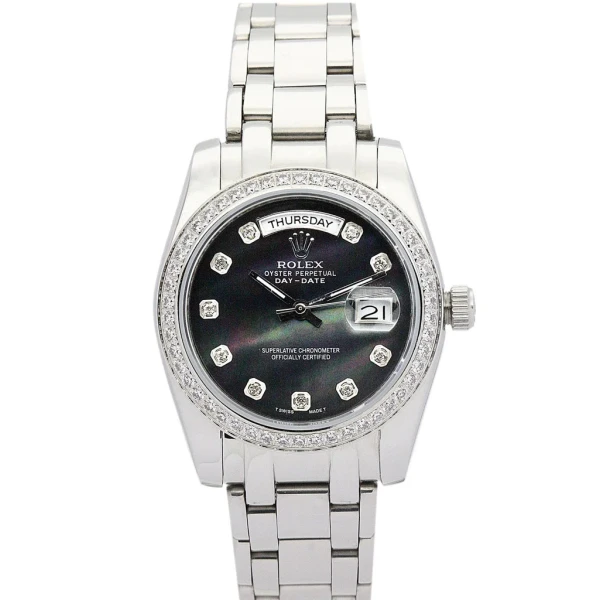 Replica Rolex Day-Date Black Dial 118346 36 mm