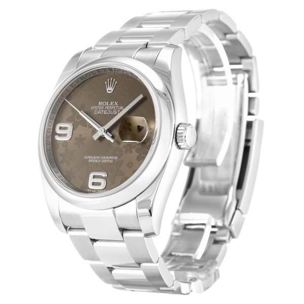 Replica Rolex Datejust Brown Floral Dial 116200 36 mm