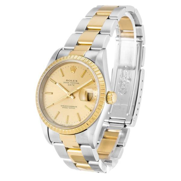 Replica Rolex Oyster Perpetual Date Champagne Dial 15223 34 mm