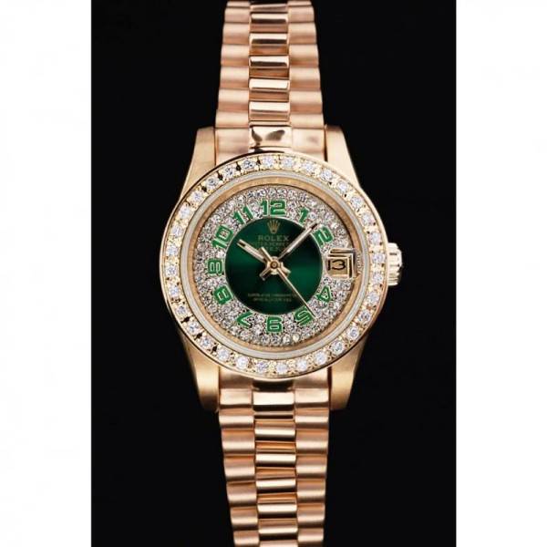 Replica Rolex Datejust Green Dial RL39 28 mm