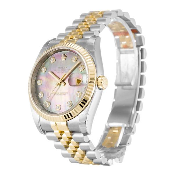 Replica Rolex Datejust Mother of Pearl – Black Dial 116233 36 mm