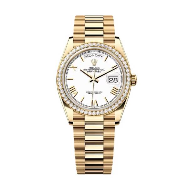 Superclone Rolex Day-Date White Dial 128348rbr-0064 36 mm
