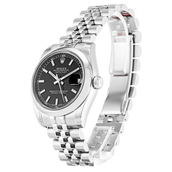 Replica Rolex Lady-Datejust Black Dial 178240-3 31 mm