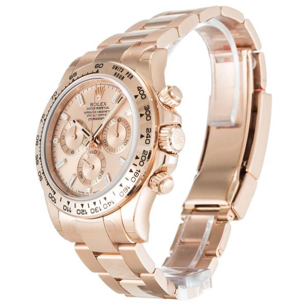 Replica Rolex Daytona Rose Diamond Baguette Dial 116505