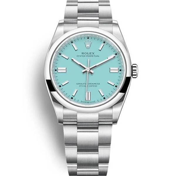 Replica Rolex Oyster Perpetual Tiffany Blue Dial 126000 36 mm