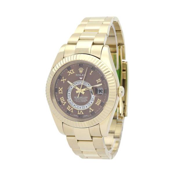 Replica Rolex Sky-Dweller Brown Dial 326938