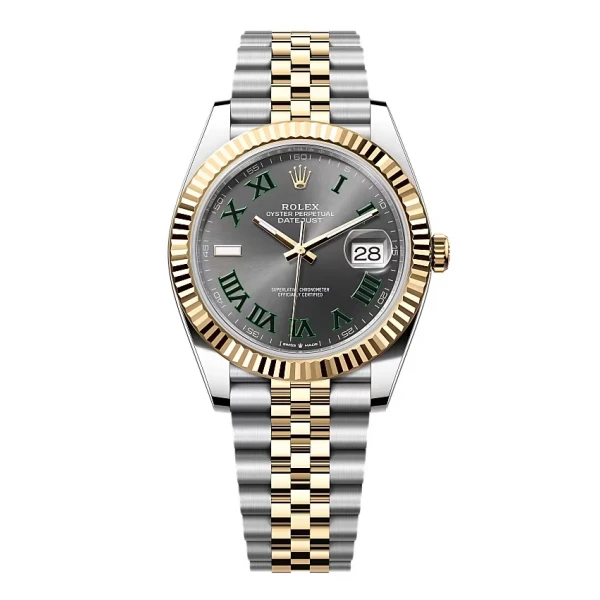 Rolex Datejust Rhodium Dial 126333 “Wimbledon” Flutted/Jubilee 41 mm