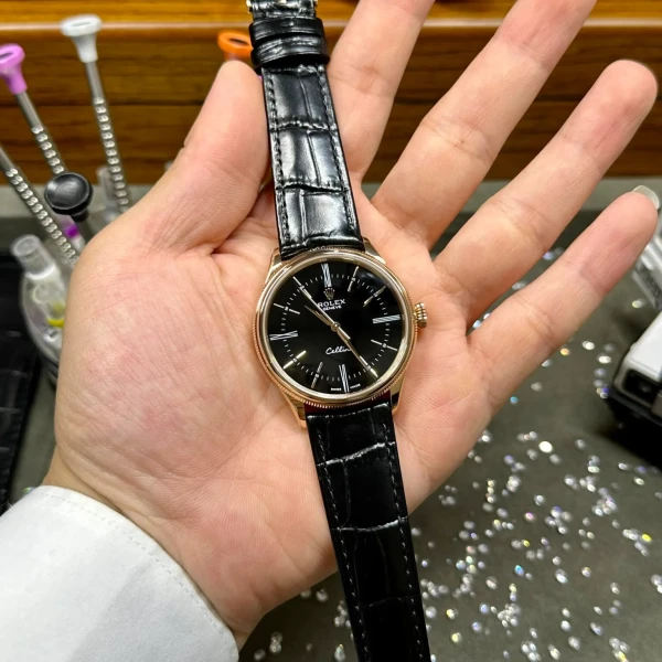 Superclone Rolex Cellini Black Dial REP016814