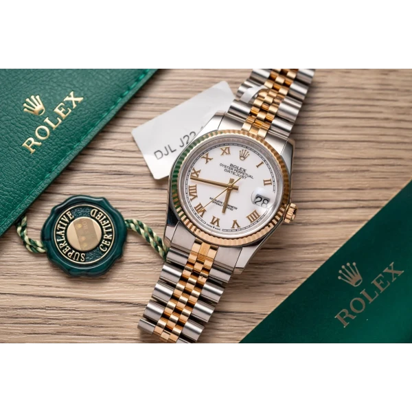 Rolex Datejust White Roman Dial 126231-0015 36 mm