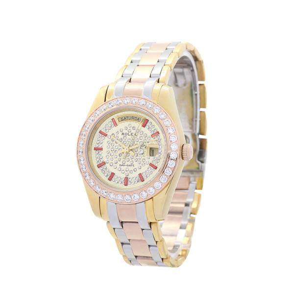 Replica Rolex Day-Date Yellow gold with Diamonds Dial 118346 36 mm