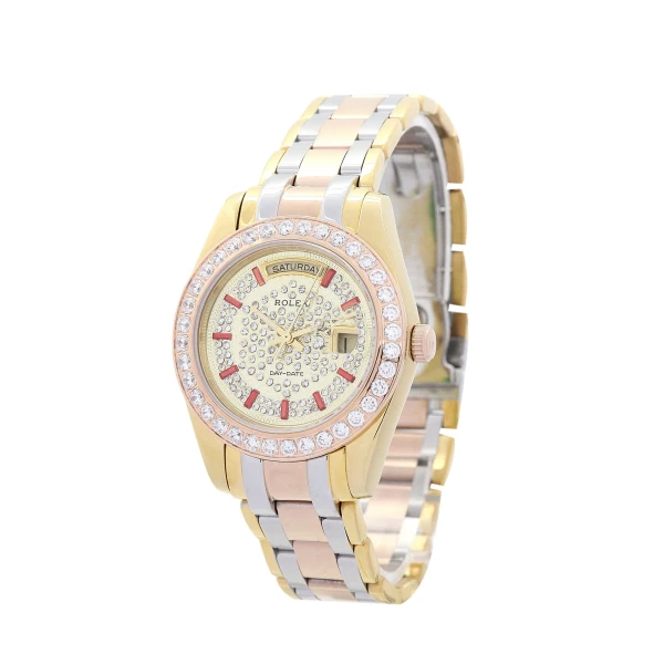 Replica Rolex Day-Date Yellow gold with Diamonds Dial 118346 36 mm
