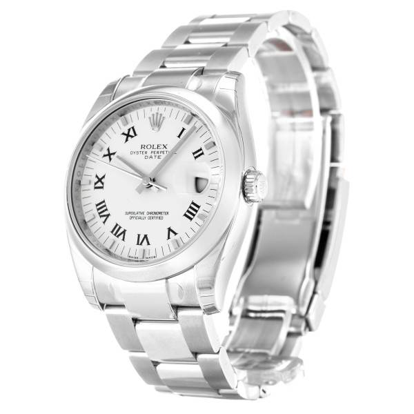 Replica Rolex Oyster Perpetual Date White Dial 115200 34 mm