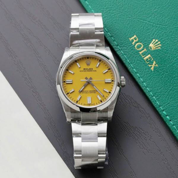 Replica Rolex Oyster Perpetual Lady Yellow Dial 126000 36 mm