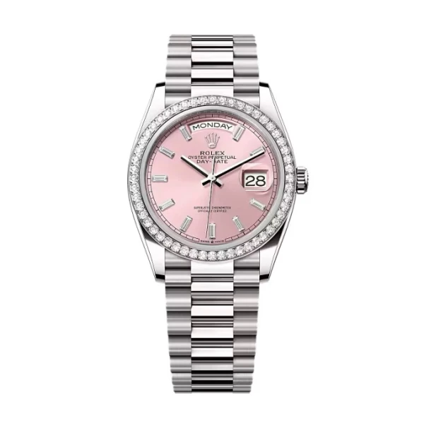 Superclone Rolex Day-Date Pink Diamond Dial 128349rbr-0053 36 mm