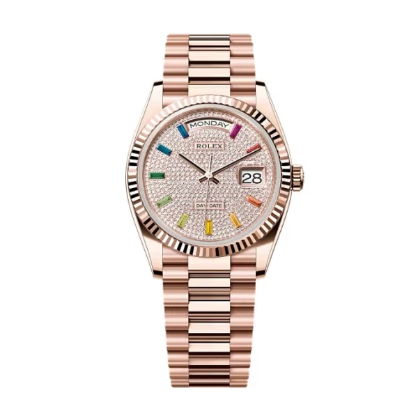 Superclone Rolex Day-Date Diamond-Paved Dial 128235-0039 36 mm