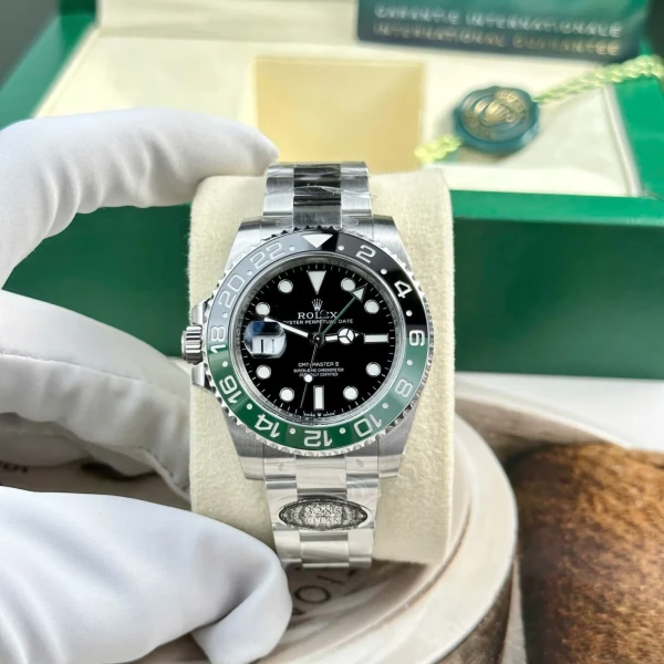 Replica Rolex GMT-Master II Black Dial 126720VTNR “Sprite”