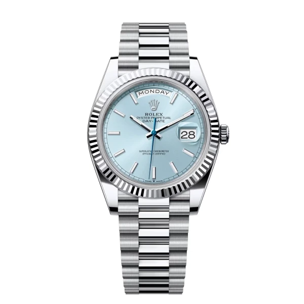 Superclone Rolex Day-Date Ice blue Dial 228236 40 mm