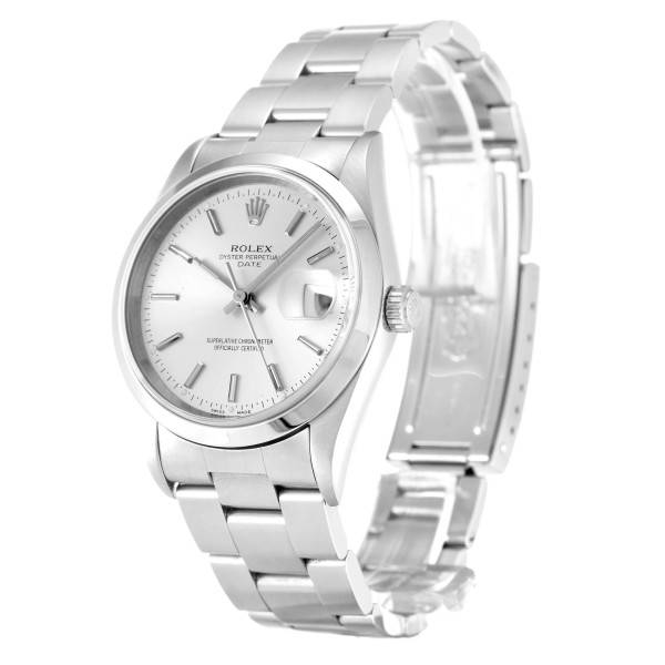 Replica Rolex Oyster Perpetual Date Silver Dial 15200 34 mm