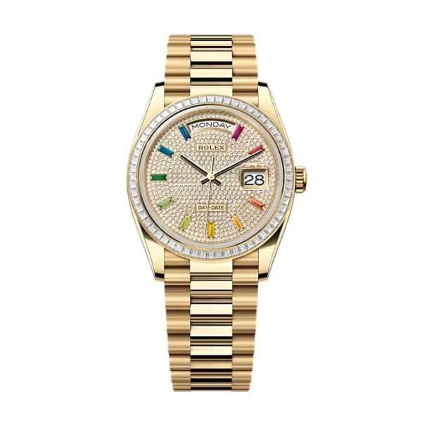 Superclone Rolex Day-Date Diamond-Paved Dial 128398tbr-0012 36 mm