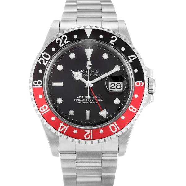 Replica Rolex GMT-Master II Black Dial 16710 “Coke”