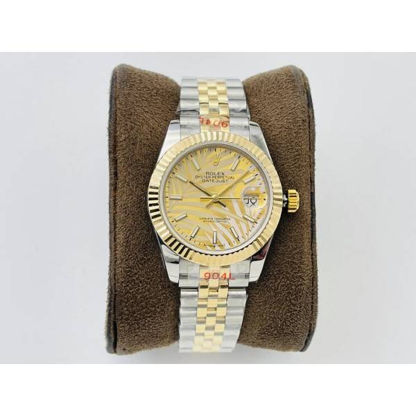 Replica Rolex Datejust Gold Palm Motif Dial 126233 36 mm
