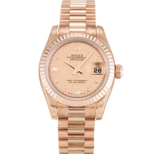 Replica Rolex Lady-Datejust Mother of Pearl – Goldust Dial 179175F 26 mm
