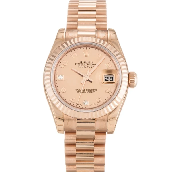 Replica Rolex Lady-Datejust Mother of Pearl – Goldust Dial 179175F 26 mm