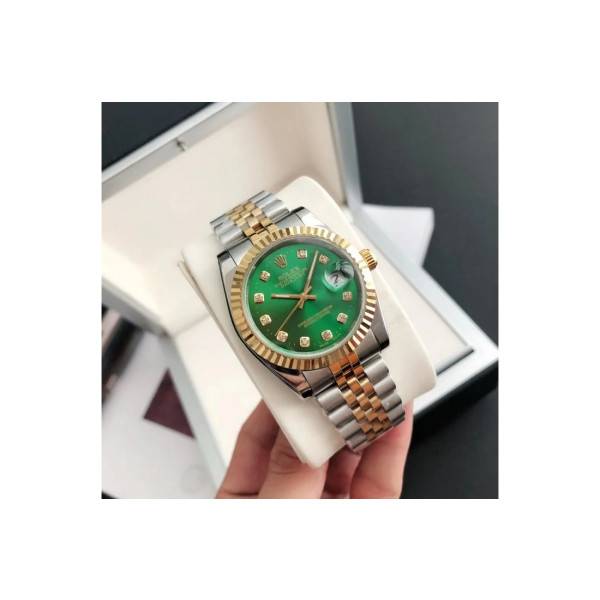 Replica Rolex Datejust RG/SS Jub Green/Dial 36/28 mm