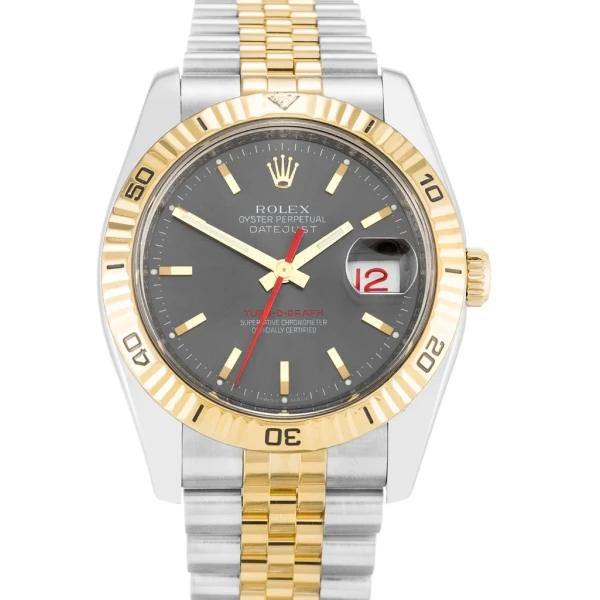 Replica Rolex Datejust Turn-O-Graph Grey Dial 116263 36 mm