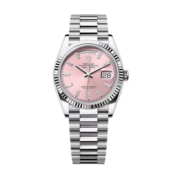 Superclone Rolex Day-Date Pink Diamond Dial 128236-0024 36 mm