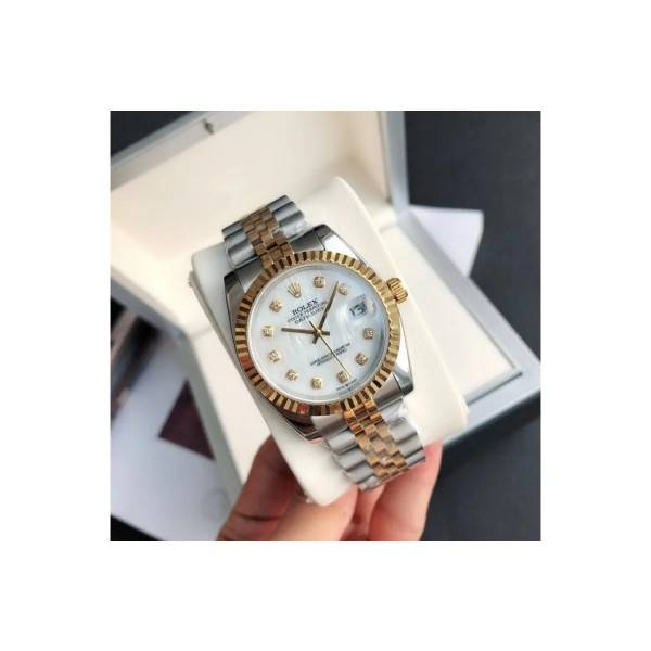 Replica Rolex Datejust RG/SS Jub White/Dial 36/28 mm