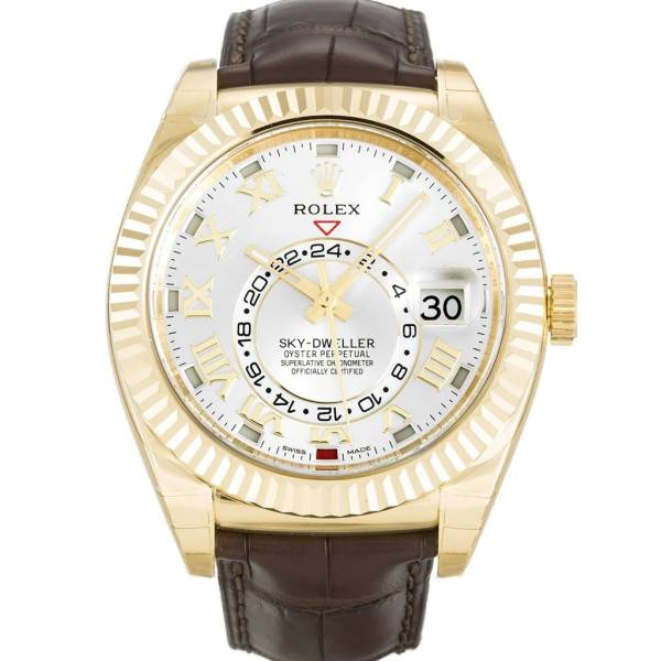 Replica Rolex Sky-Dweller Silver Dial 326138