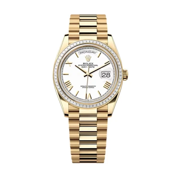 Superclone Rolex Day-Date White Dial 128398tbr-0026 36 mm