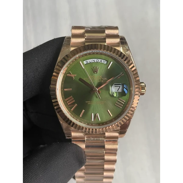 Superclone Rolex Day-Date Olive Dial 128235 36 mm