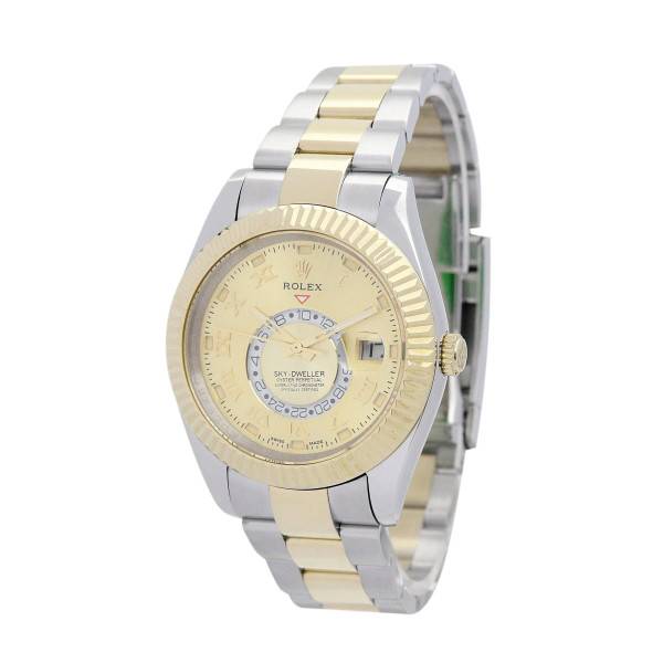 Replica Rolex Sky-Dweller Gold Dial 326938-2