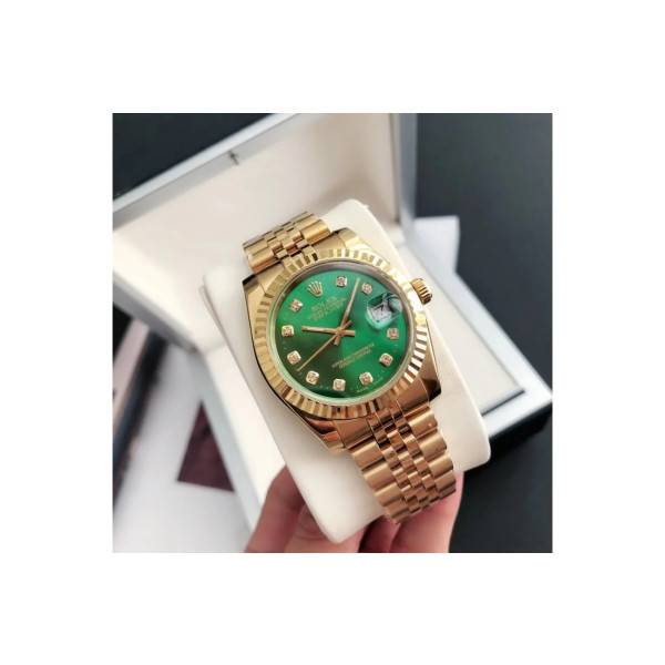 Replica Rolex Datejust RG/RG Jub Green/Dial 36/28 mm