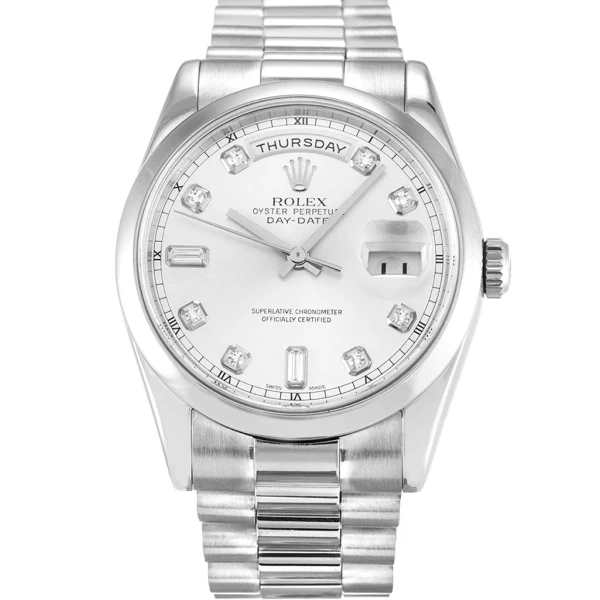 Replica Rolex Day-Date II Silver Dial 218239 40 mm