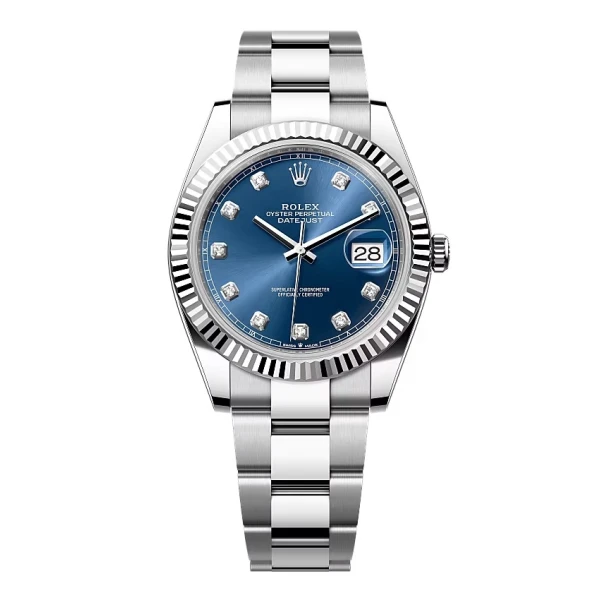 Rolex Datejust Bright Blue Diamond Dial 126334-0015 41 mm