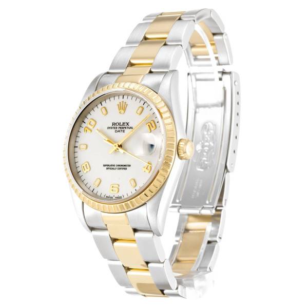 Replica Rolex Oyster Perpetual Date White Dial 15223 34 mm