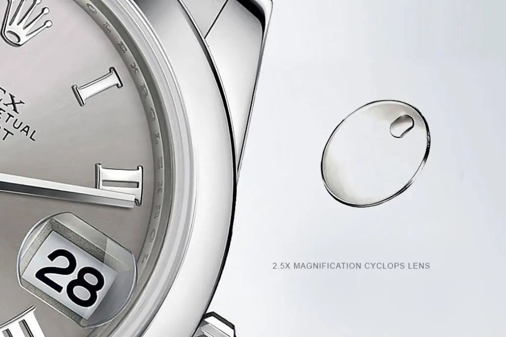 2.5&times; Cyclops lens date magnification on 2025