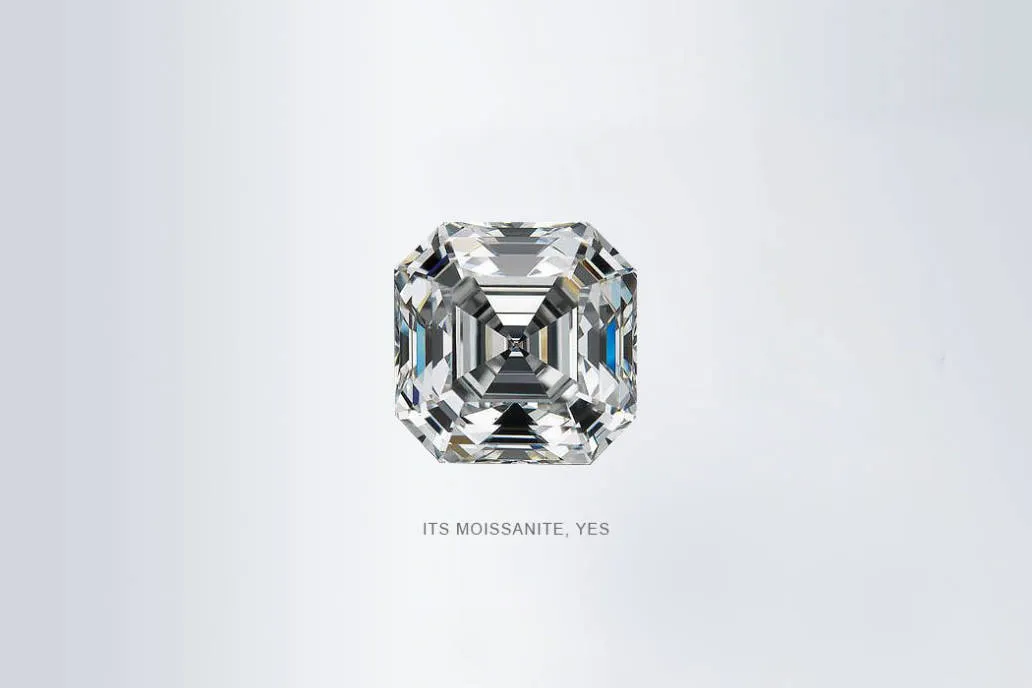 Hand-set VVS moissanite diamond on 2025