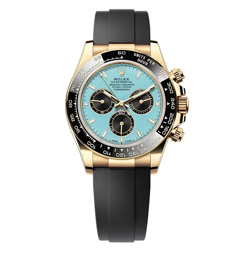 Super Clone Rolex Daytona Alcaraz Tiffany Blue Dial Black Bezel Oysterflex Bracelet
